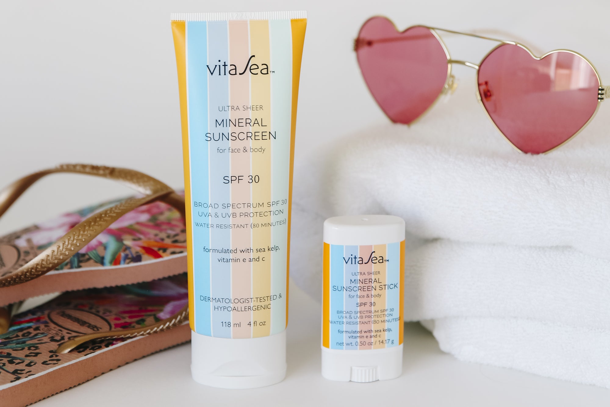 Lifestyle image of Ultra Sheer Mineral Sunscreen SPF 30  and Ultra Sheer Mineral Sunscreen Stick SPF 30 